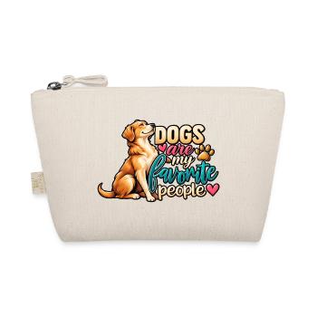 Dogs Are My Favorite People – Hunde Liebe - Bio-Täschchen - Natur - Vorne