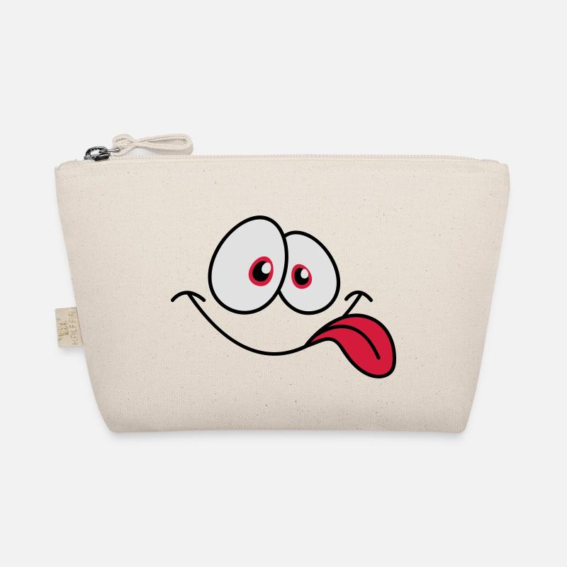 Smiling Comic Face Cool Tongue Sticking Out Organic Pouch