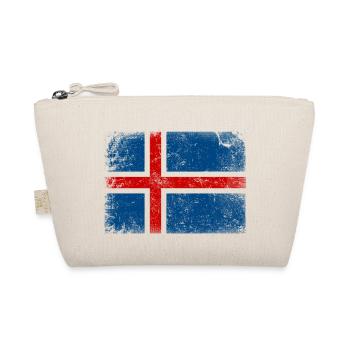 ISLAND VINTAGE FLAGGE - Bio-Täschchen - Natur - Vorne