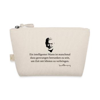 Hemingway: Ein intelligenter Mann ist manchmal da - Bio-Täschchen - Natur - Vorne