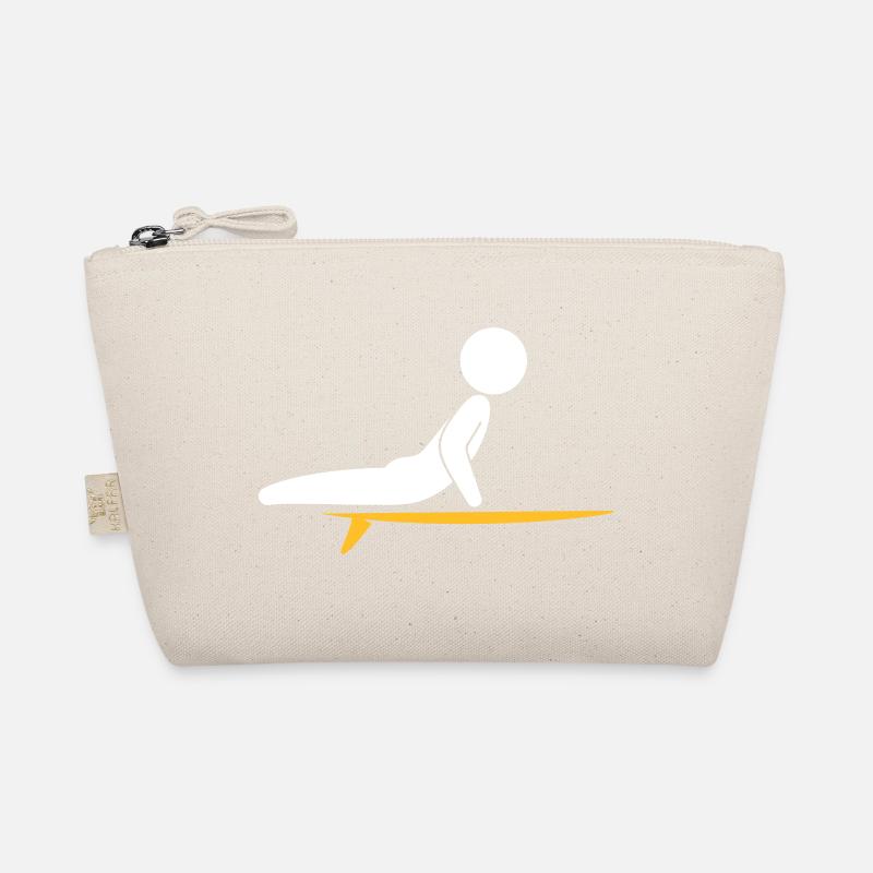 A Surfer With His Surfboard Organic Pouch