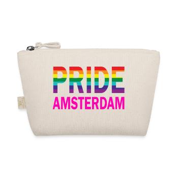Pride Amsterdam in Regenbogenfarbe und Pink - Bio-Täschchen - Natur - Vorne