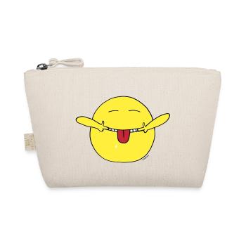 smiley zeigt zunge - Bio-Täschchen - Natur - Vorne