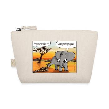 Elefant und Schlange - Bio-Täschchen - Natur - Vorne