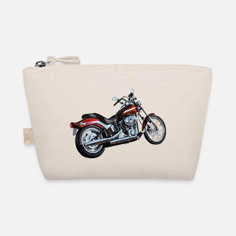 rotes Motorrad Geschenk Geschenkidee - Bio-Täschchen - Natur