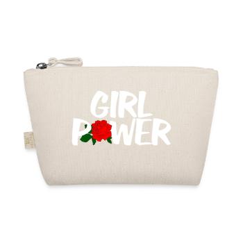 Typographie Girl Power Rose - Trousse biologique - nature - Devant