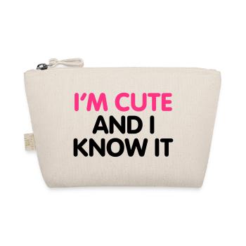 I'm cute and i know it - Bio-Täschchen - Natur - Vorne