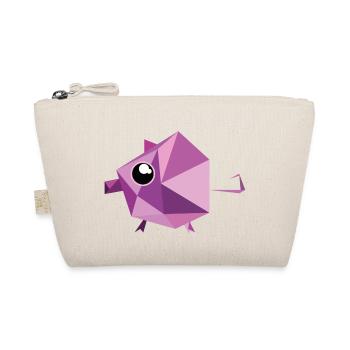 Sweet pig pink gift - Organic Pouch - nature - Front