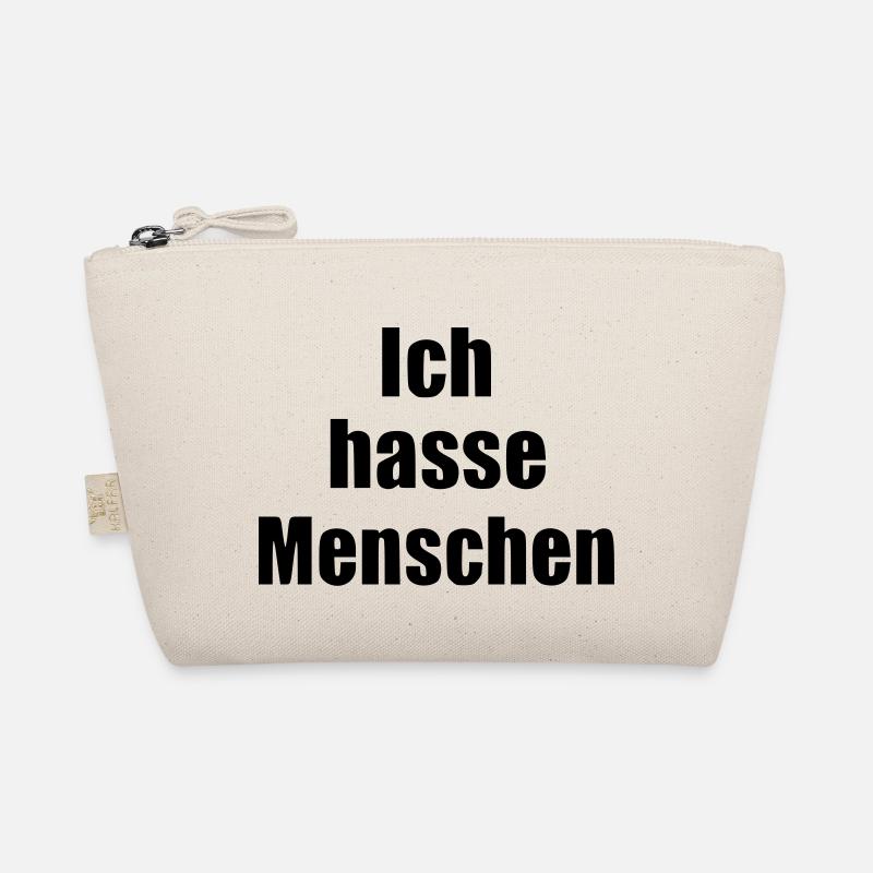 Ich hasse Menschen Statement vegan Tierschutz Bio-Täschchen