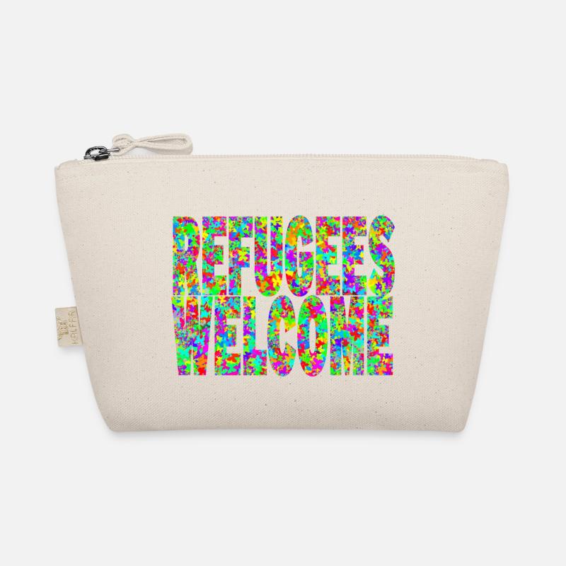 refugees welcome und viele bunte schmetterlinge - Bio-Täschchen - Natur