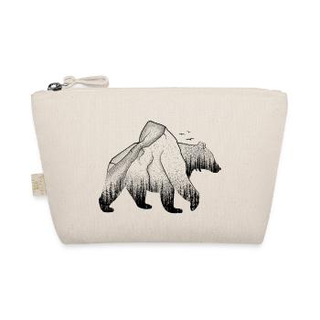 Bear Camping randonnée extérieure Bear T-Shirt Design - Trousse biologique - nature - Devant