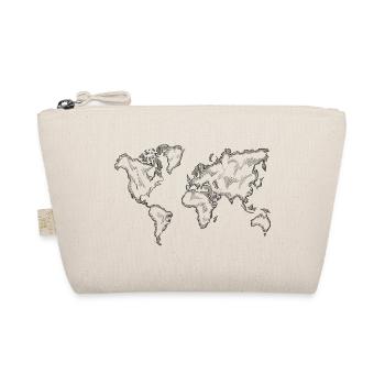Carte du monde – Croquis de voyage dessiné à la main - Trousse biologique - nature - Devant