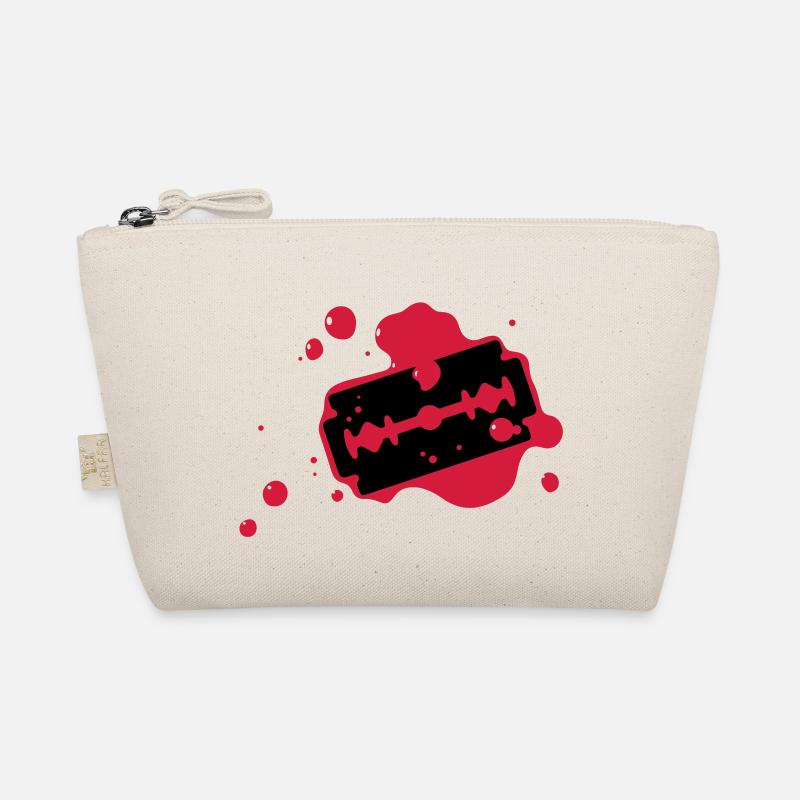 Razor blade with blood Organic Pouch