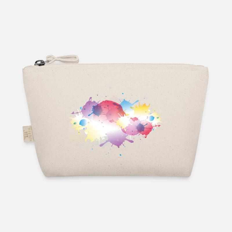 Farbverlauf Klecks Farbspritzer Kunst Geschenk - Bio-Täschchen - Natur