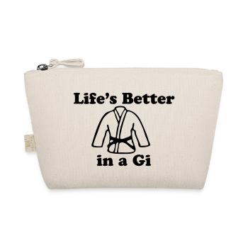 brazilian jiu jitsu bjj lifes better in - Organic Pouch - nature - Front