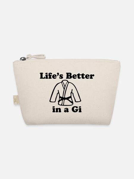brazilian jiu jitsu bjj lifes better in - Bio-Täschchen - Natur - Vorne