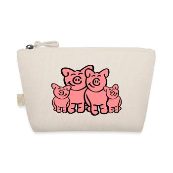 Pig Family - Trousse biologique - nature - Devant