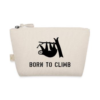 climbing boulder mountain sloth born to climb - Organic Pouch - nature - Front