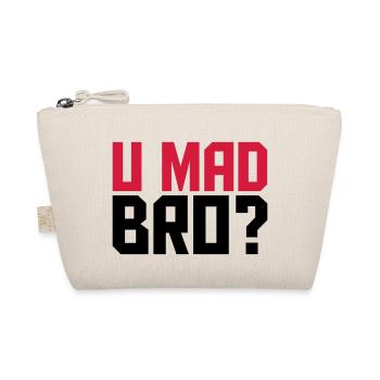 Cool U Mad Bro Text Design - Organic Pouch - nature - Front