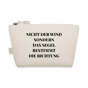 Segel Spruch Segelboot Meer Wasser Segeln - Bio-Täschchen - Natur - Vorne