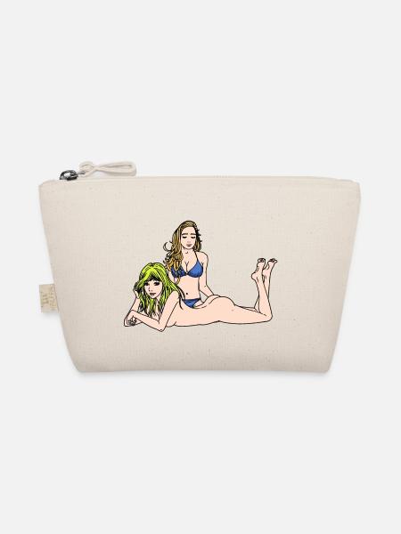 Sexy Girls Erotik nackte Frau Bikini Fantasy - Bio-Täschchen - Natur - Vorne