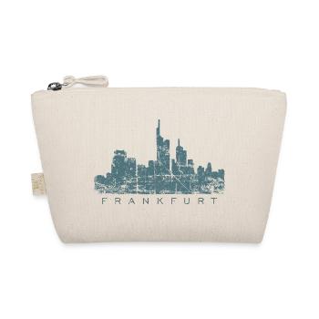 Frankfurter Skyline (Vintage/Blau) Frankfurt - Bio-Täschchen - Natur - Vorne