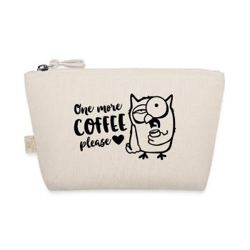 Der frühe Vogel / Eule braucht einen Kaffee - Bio-Täschchen - Natur - Vorne
