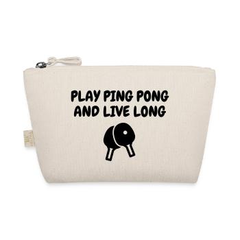 Table Tennis - Ping Pong - Sport - Racket - Ball - Bio-Täschchen - Natur - Vorne