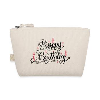 Joyeux anniversaire avec des bougies - Trousse biologique - nature - Devant