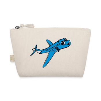 alive face comic cartoon cute cute line airplane p - Organic Pouch - nature - Front