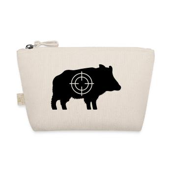 Wildschwein mit Fadenkreuz - Bio-Täschchen - Natur - Vorne