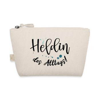 Spruch für Alltagsheldinnen: Heldin des Alltags - Bio-Täschchen - Natur - Vorne