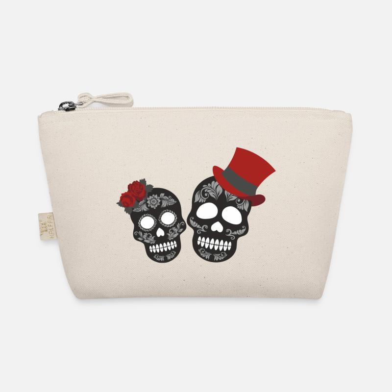 pretty pattern skull skull skull colored style Organic Pouch