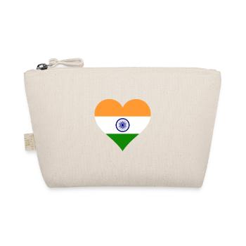 India indian ensign flag heart - Organic Pouch - nature - Front
