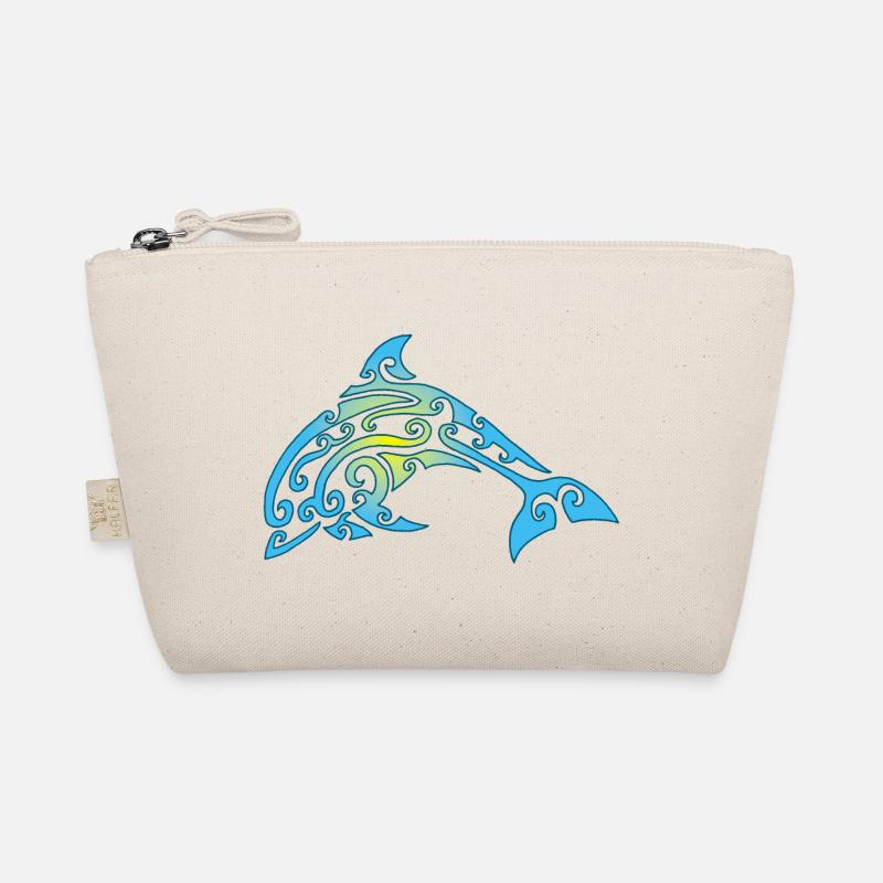 Polynesischer Delphin Bio-Täschchen