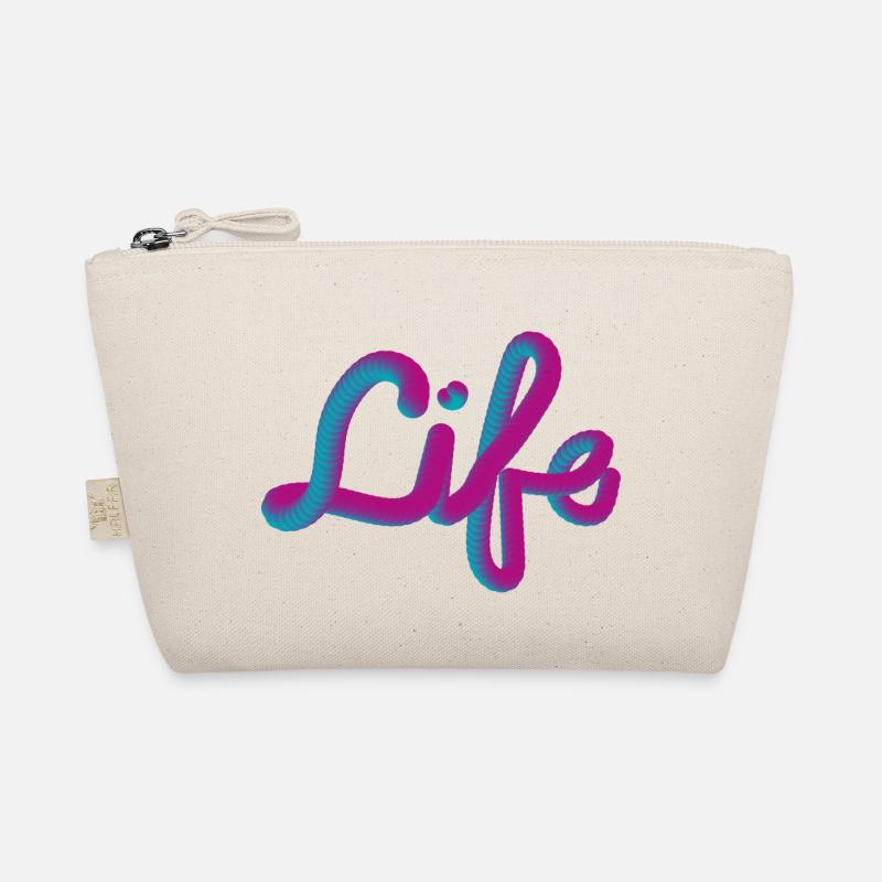 3d letters "life" Organic Pouch