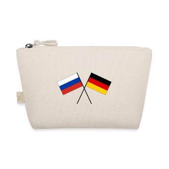 Russland Deutschland gekreuzte Fahne Flagge - Bio-Täschchen - Natur - Vorne