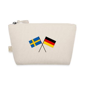 deutsch-schwedische Freundschaft Flagge Fahne - Bio-Täschchen - Natur - Vorne