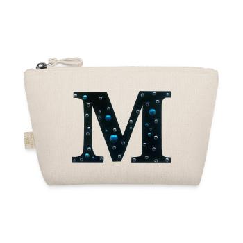 Galaxy-Themed Letter M Monogram - Organic Pouch - nature - Front