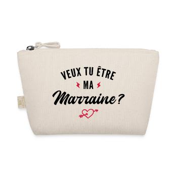 veux tu être ma marraine - Trousse biologique - nature - Devant