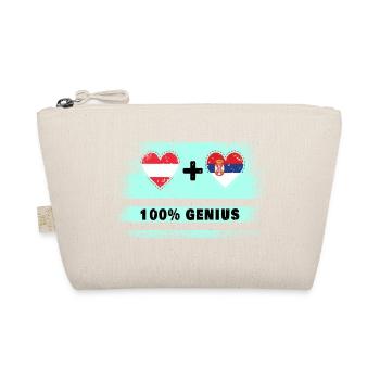Austria and Serbia 100% Ingenious / Gift - Organic Pouch - nature - Front