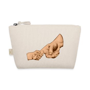 Holding Hands, Hand Hold, Dad, Mom, Child - Organic Pouch - nature - Front