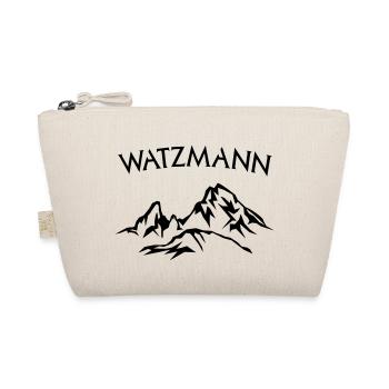 Berg Watzmann lettering black - color selectable - Organic Pouch - nature - Front