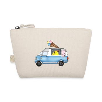 Yellow goat parakeet in blue ice cream truck - Organic Pouch - nature - Front