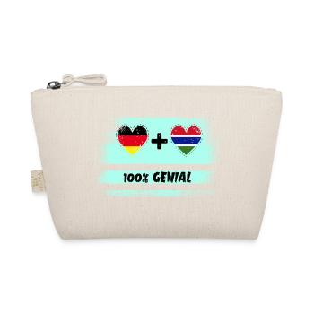 Deutschland und Gambia 100% Genial / Geschenk - Bio-Täschchen - Natur - Vorne