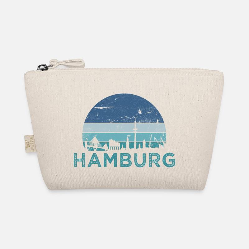 Hansestadt Hambourg Skyline Hamburger Hafen Retro Trousse biologique