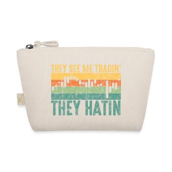 They See Me Tradin' They Hatin Day Trading Stock M - Bio-Täschchen - Natur - Vorne