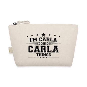Ich bin Carla, die Carla-Dinge macht - Bio-Täschchen - Natur - Vorne