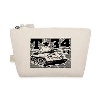 Panzer T-34 85 Silhouette Soviet Russian - Bio-Täschchen - Natur - Vorne