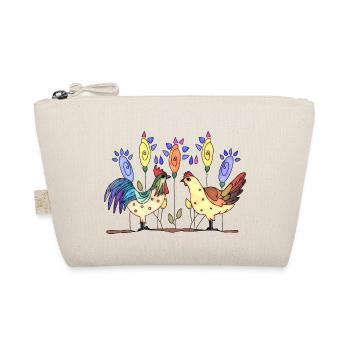 Hen and rooster - Organic Pouch - nature - Front